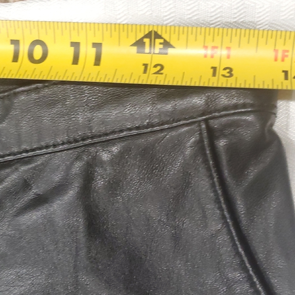 Vtg Alfani Black  Leather Pants - Picture 6 of 13